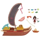 Mattel Disney Moana 2, Moanas Adventure Canoe Playset With 1 Small Doll, 1 Canoe & 10 Accessories