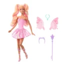 Mattel Barbie Fairy Doll with Toy Wand & Fashion Accessories, Fantasy Theme with Color-Change Fun on Wings & Outfit