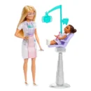 Mattel Barbie Dentist Doll With Blonde Fashion Doll, 1 Kid Doll, Medical Doctor Furniture & Accessories
