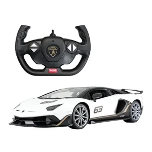Rastar R/C Car Lamborghini Aventador SVJ 1:14 White