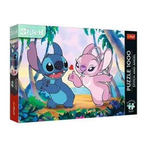 Trefl Puzzles - 1000 Premium Plus - Stitch & Angel_FSC Mix 70% / Disney Lilo&Stitch