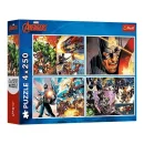 Trefl Puzzles - 4x250 - Heroic days / Disney Marvel The Avengers_FSC Mix 70%