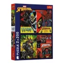 Trefl Puzzles - 2x200 - Spider-Man day and night / Disney Marvel Spiderman_FSC Mix 70%