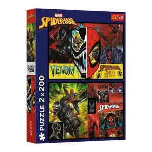 Trefl Puzzles - 2x200 - Spider-Man day and night / Disney Marvel Spiderman_FSC Mix 70%