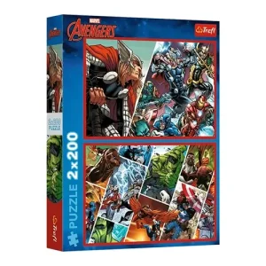 Trefl Puzzles - 2x200 - Defenders of the world / Disney Marvel The Avengers_FSC Mix 70%