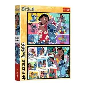 Trefl Puzzles - 2x200 - The happy life of Stitch / Disney Lilo&Stitch_FSC Mix 70%
