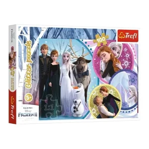 Trefl Puzzles - 100 Glitter - In the glow of love / Disney Frozen 2