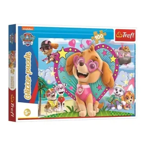 Trefl Puzzles - 100 Glitter - In the glow of Skye / Viacom Paw Patrol