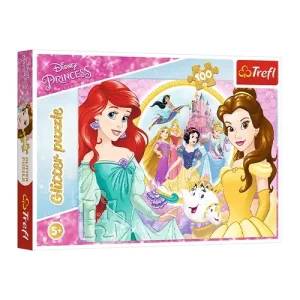 Trefl Puzzles - 100 Glitter - Memories of Bella and Ariel / Disney Princess