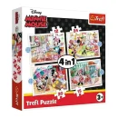 Trefl Puzzles - 4in1 (12, 15, 20, 24) - Minnie with friends / Disney Minnie