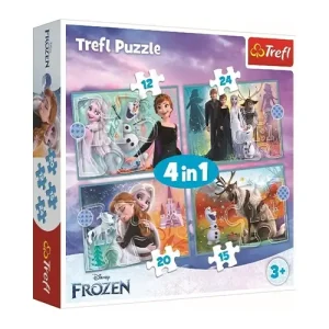 Trefl Puzzles - 4in1 (12, 15, 20, 24) - The amazing world of Frozen / Disney Frozen 2