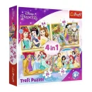 Trefl Puzzles - 4in1 - Happy day / Disney Princess