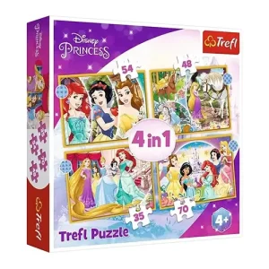 Trefl Puzzles - 4in1 - Happy day / Disney Princess