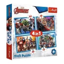 Trefl Puzzles - 4in1 - Brave Avengers / Disney Marvel The Avengers