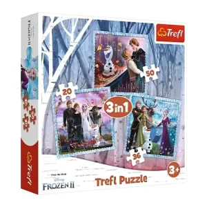 Trefl Puzzles - 4in1 - Magic in the forest / Disney Frozen 2