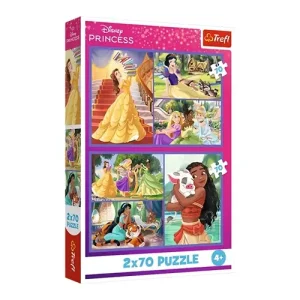 Trefl Puzzles - 2x70 - Fairy tale days / Disney Princess_FSC Mix 70%