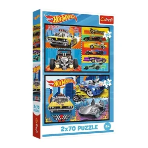 Trefl Puzzles - 2x70 - Toy cars / Hot Wheels_FSC Mix 70%