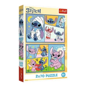Trefl Puzzles - 2x70 - Theres no boredom with Stitch / Disney Lilo&Stitch_FSC Mix 70%