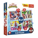 Trefl Puzzles - 4in1 (12, 15, 20, 24) - Spidays team / Spiday and his Amazing Friends