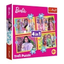 Trefl Puzzles - 4in1 - Happy world of Barbie / Mattel, Barbie