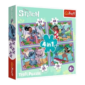 Trefl Puzzles - 4in1 - Lilo&Stitchs crazy day / Disney Lilo&Stitch