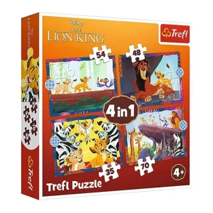 Trefl Puzzles - 4in1 - Brave Lion King / Disney Lion King