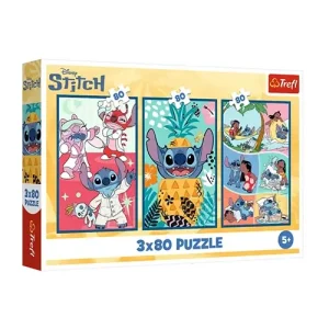 Trefl Puzzles - 3x80 - Stitchs world / Disney Lilo&Stitch_FSC Mix 70%